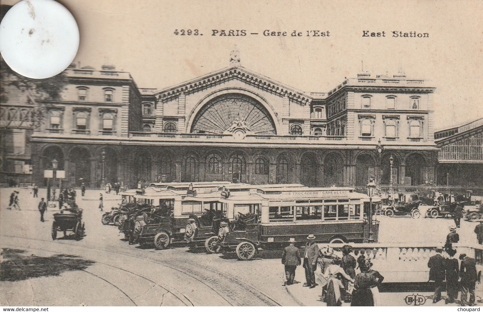 Carte Postale Ancienne De   PARIS   Gare De L'Est   Avec Autobus Anciens - District 10