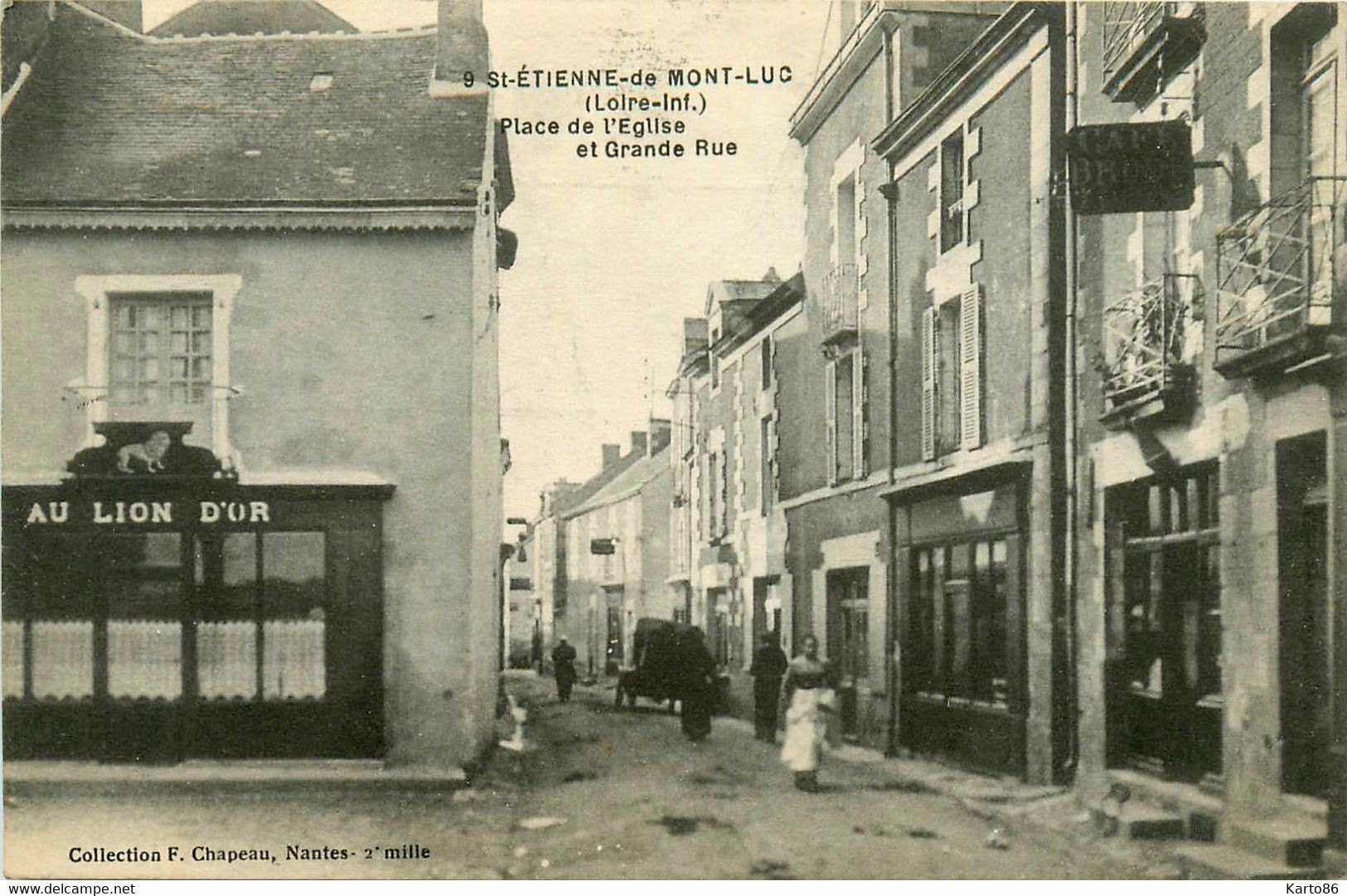 St étienne De Montluc * Débit De Tabac Tabacs TABAC Café , Place De L'église Et Grande Rue * AU LION D'OR - Saint Etienne De Montluc