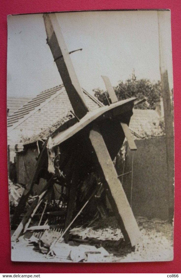 28 Hameau de Chavannes Lèves Chartres RARE 26-4-1930 Crash Avion Goliath 5 carte-photos sans éditeur voir dos