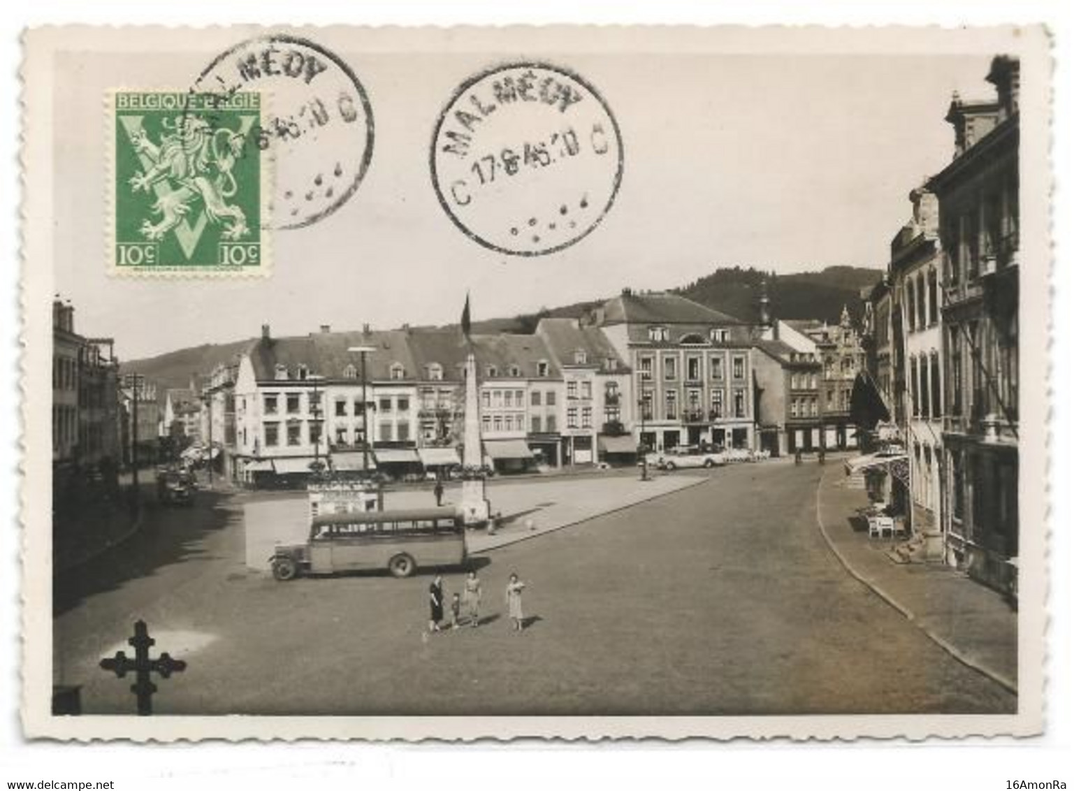 N°675 - 10c. LION V Obl. Sc MALMEDY Sur C.P. Du 17-8-1946 Vers Brugge. - W1205 Cantons De L'Est - Briefe U. Dokumente