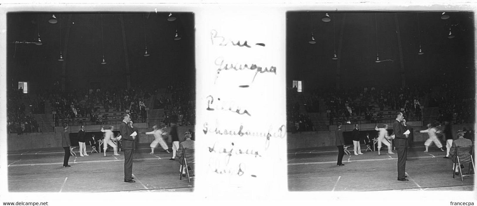 15 Plaques Photos Verre - JEUX OLYMPIQUES DE BERLIN  1936 - Compétition D'Escrime - - Plaques De Verre