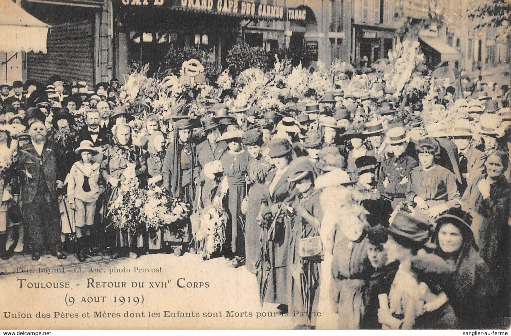 CPA 31 TOULOUSE RETOUR DU XVIIe CORPS UNION DES PERES ET MERES DONT LES ENFANTS SONT MORTS POUR LA PATRIE - Toulouse