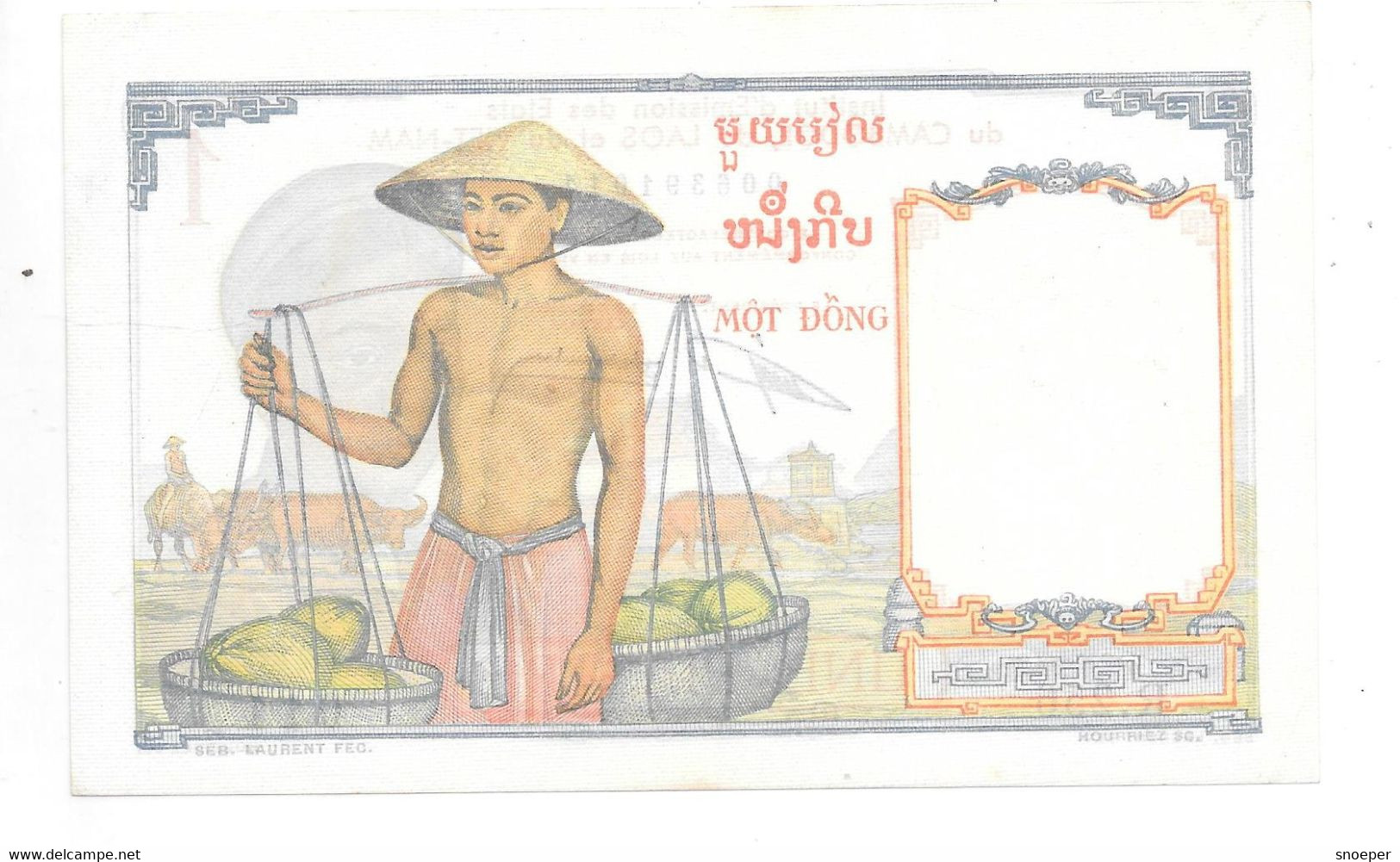 *french Indo-china Combined Issue Cambodia-laos-vietnam 1 Piastre 1952  92  Raar !!!!  Unc - Indochine