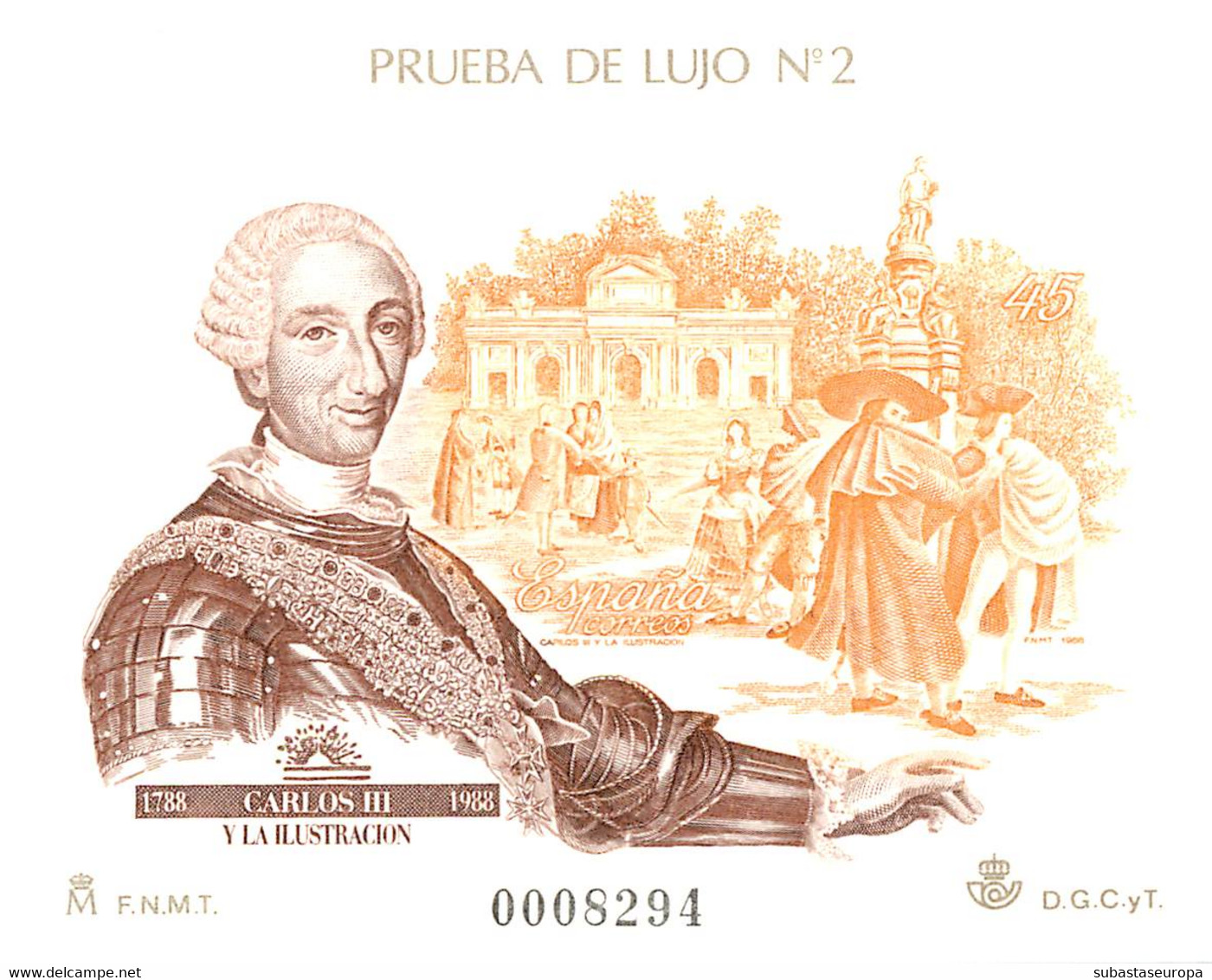 España. Prueba De Lujo Nº 17 Carlos III - Commemorative Panes