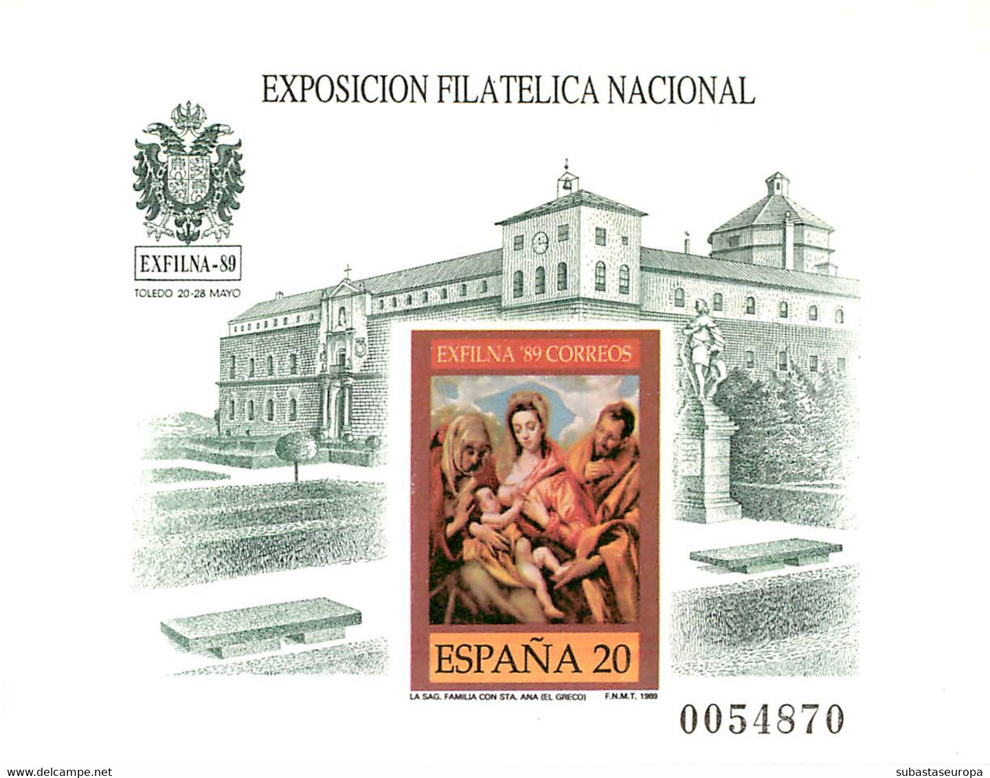 España. Prueba De Lujo Nº 19a Exfilna 89 2a Tirada - Commemorative Panes