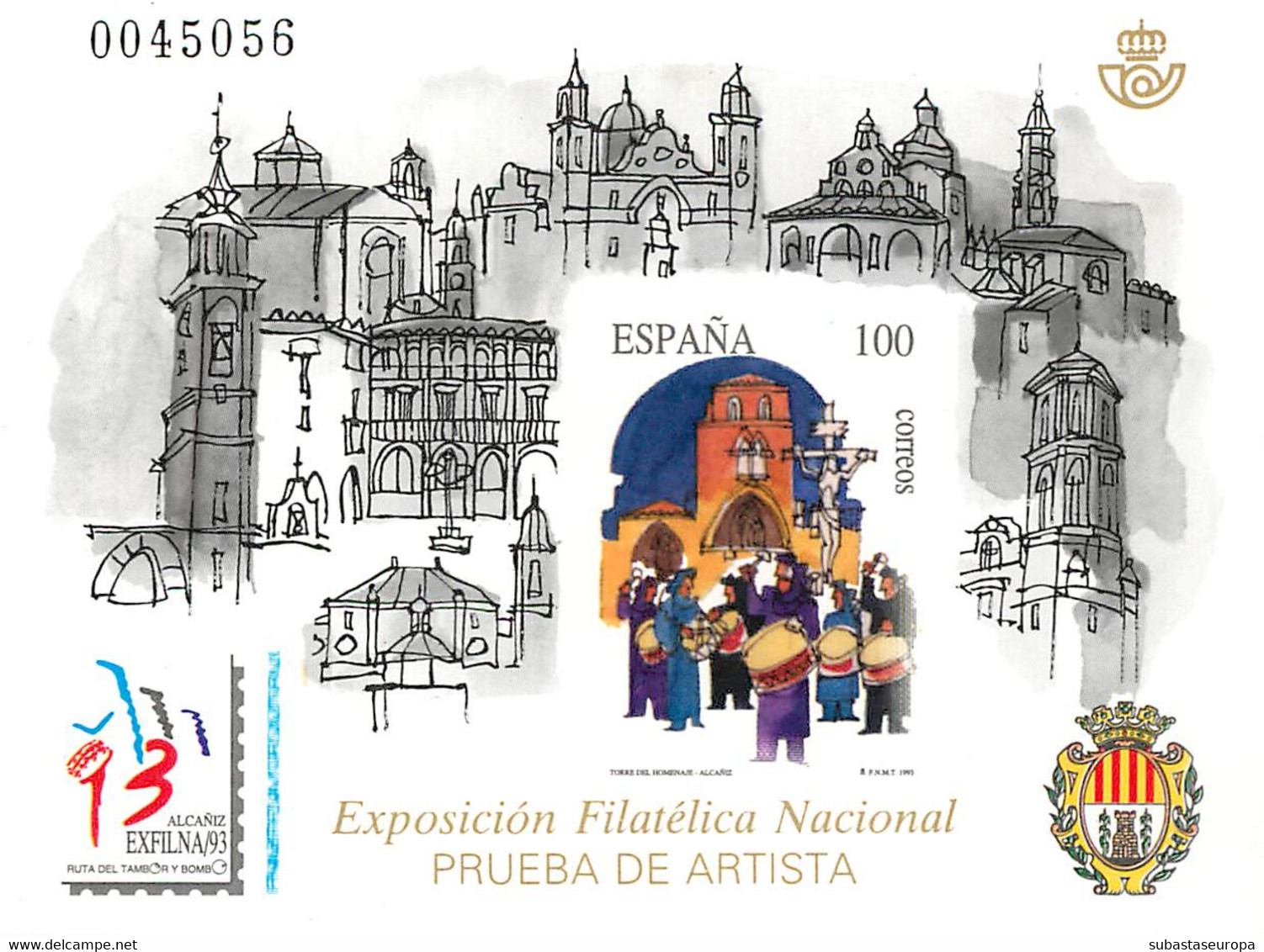 España. Prueba De Lujo Nº 29 Exfilna 1993 Alcañiz - Commemorative Panes