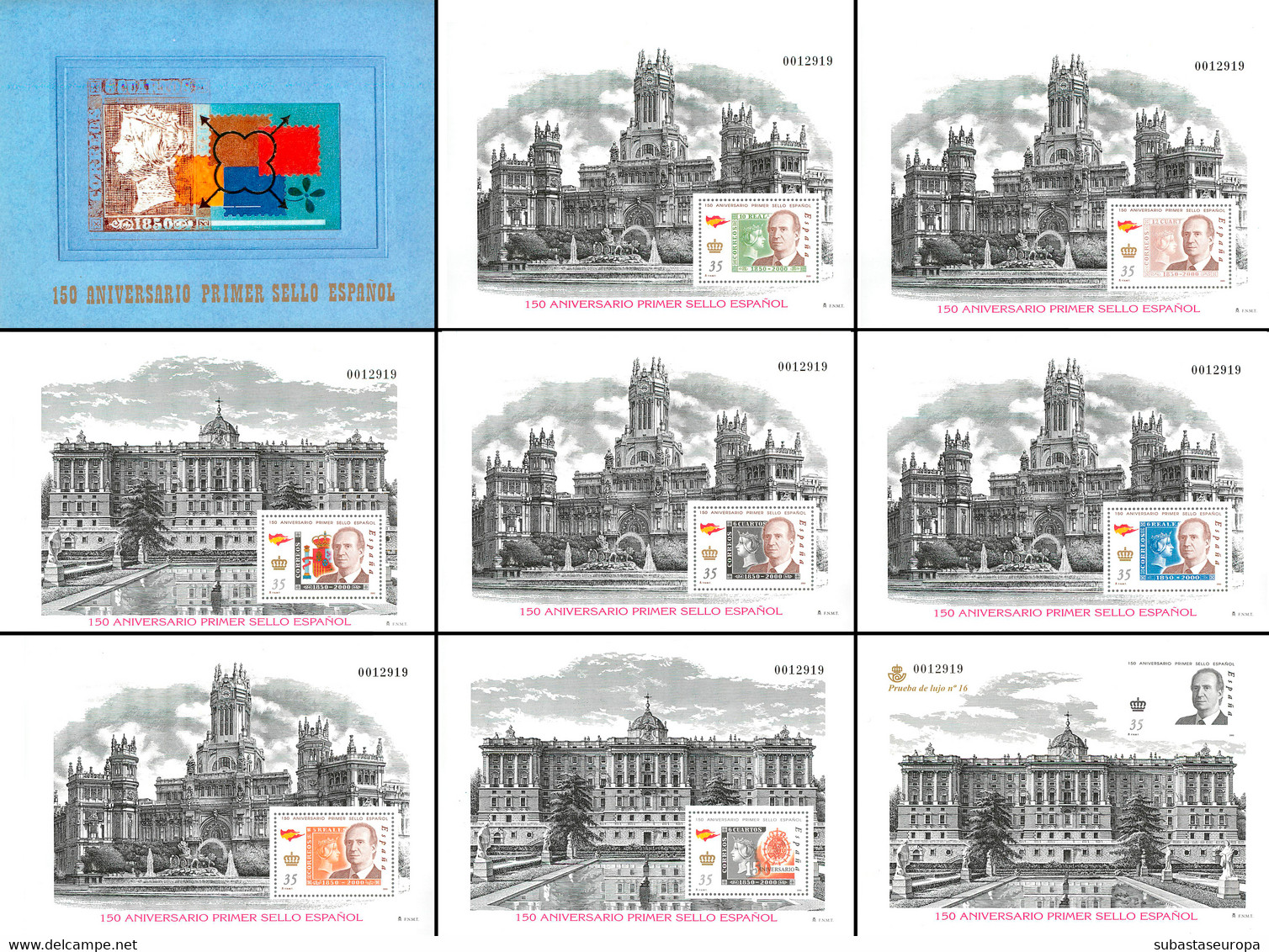 España. Prueba De Lujo Nº 71A 150a Primer Sello 2000 - Hojas Conmemorativas