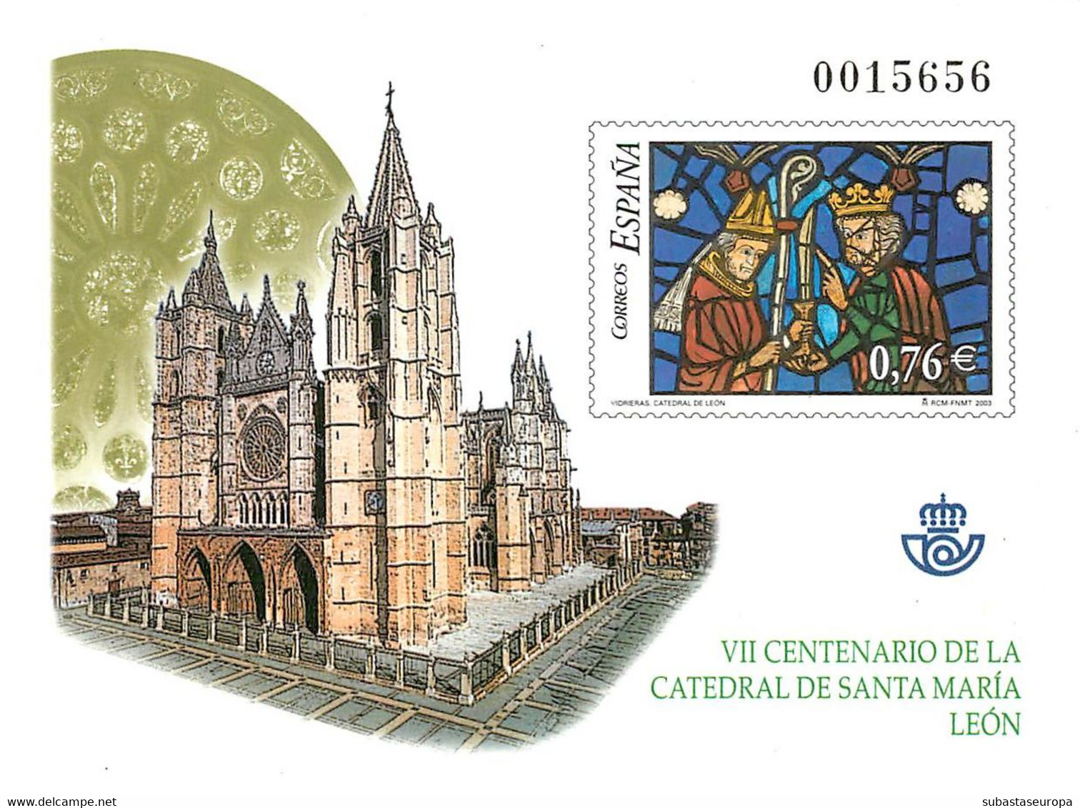 España. Prueba De Lujo Nº 81 Sta. Ma. León 2003 - Hojas Conmemorativas