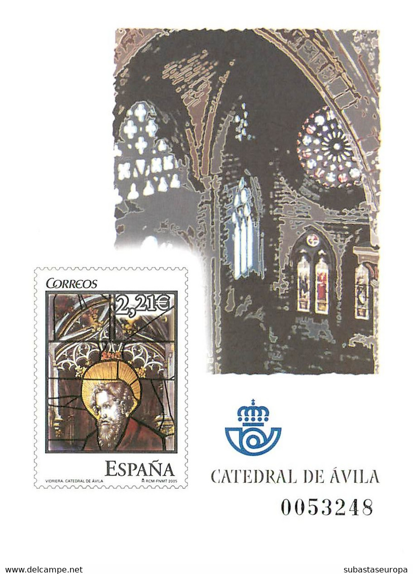 España. Prueba De Lujo Nº 91 Vidrieras Ávila 2005 - Feuillets Souvenir