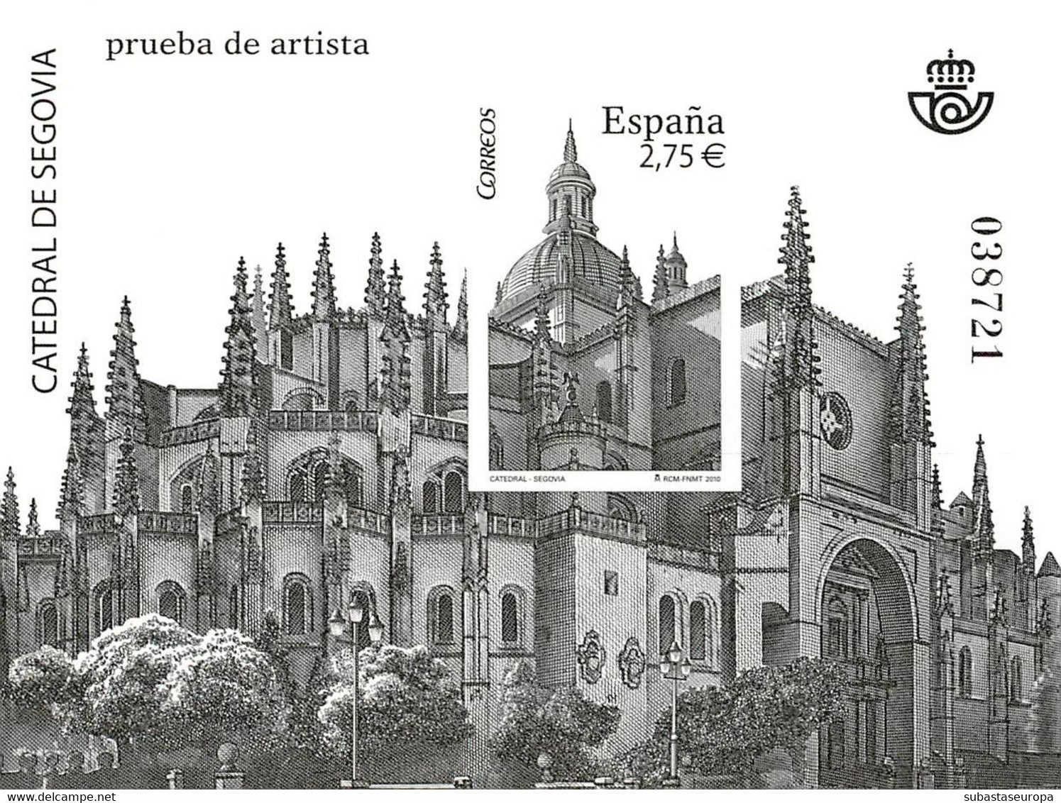 España. Prueba De Lujo Nº 102 Catedral Segovia 2010 - Hojas Conmemorativas