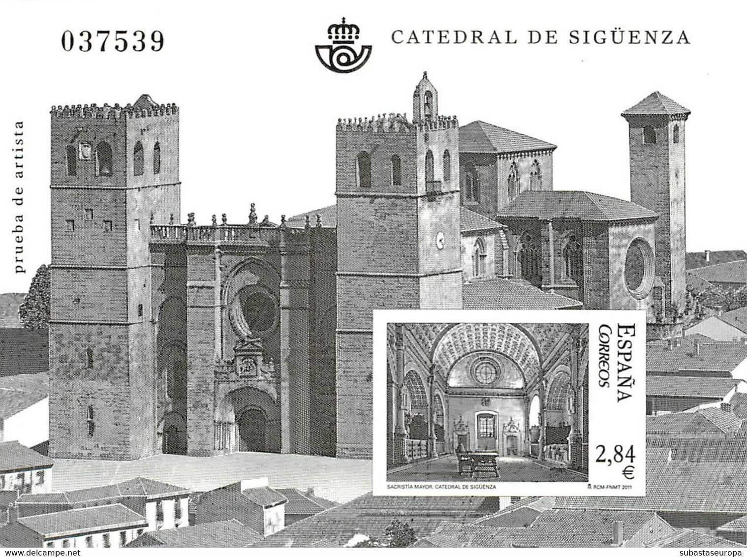 España. Prueba De Lujo Nº 104 Catedral Sigüenza 2011 - Hojas Conmemorativas