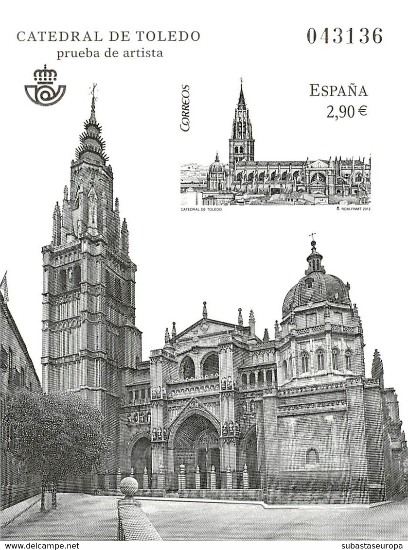 España. Prueba De Lujo Nº 108 Catedral Toledo 2012 - Hojas Conmemorativas