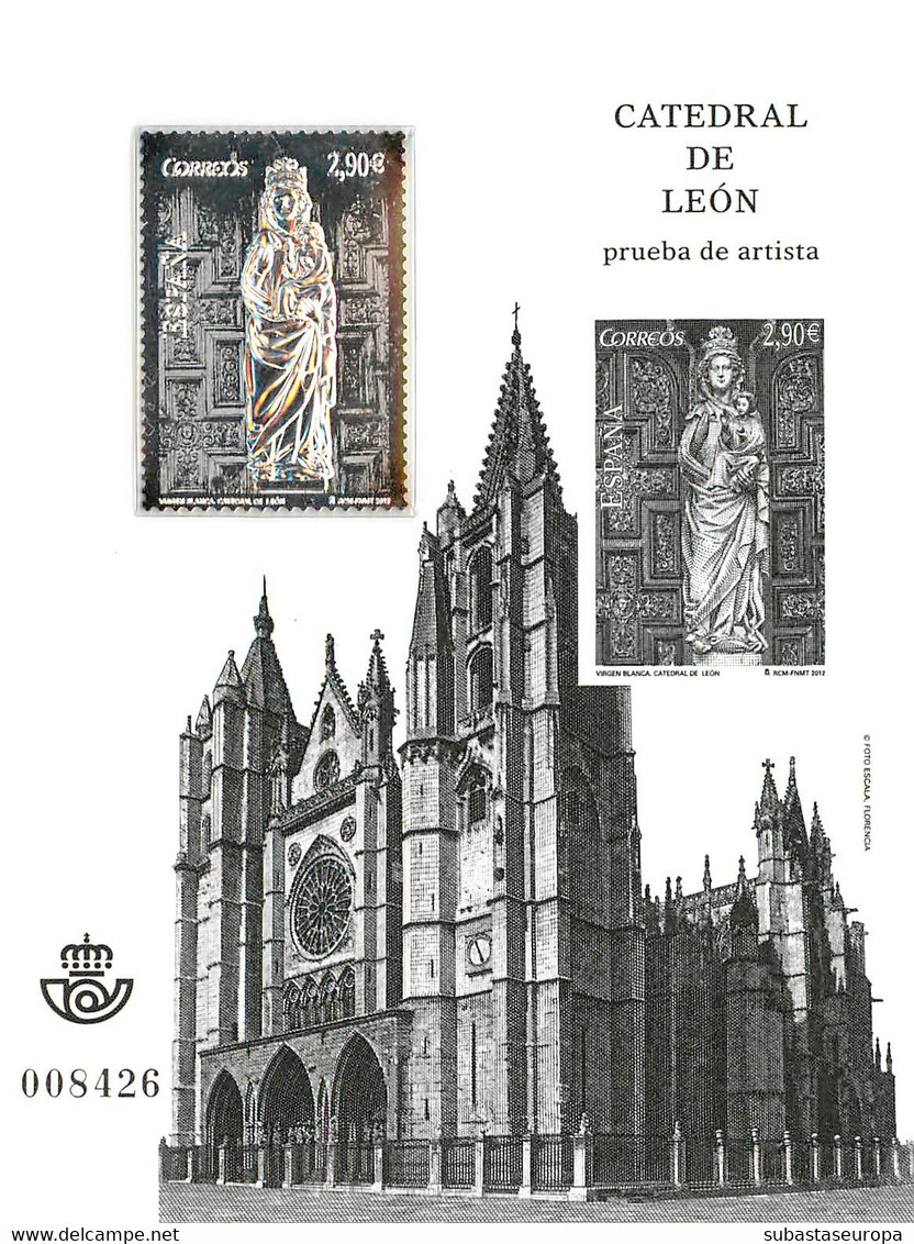 España. Prueba De Lujo Nº 110 Catedral De León 2012 - Feuillets Souvenir