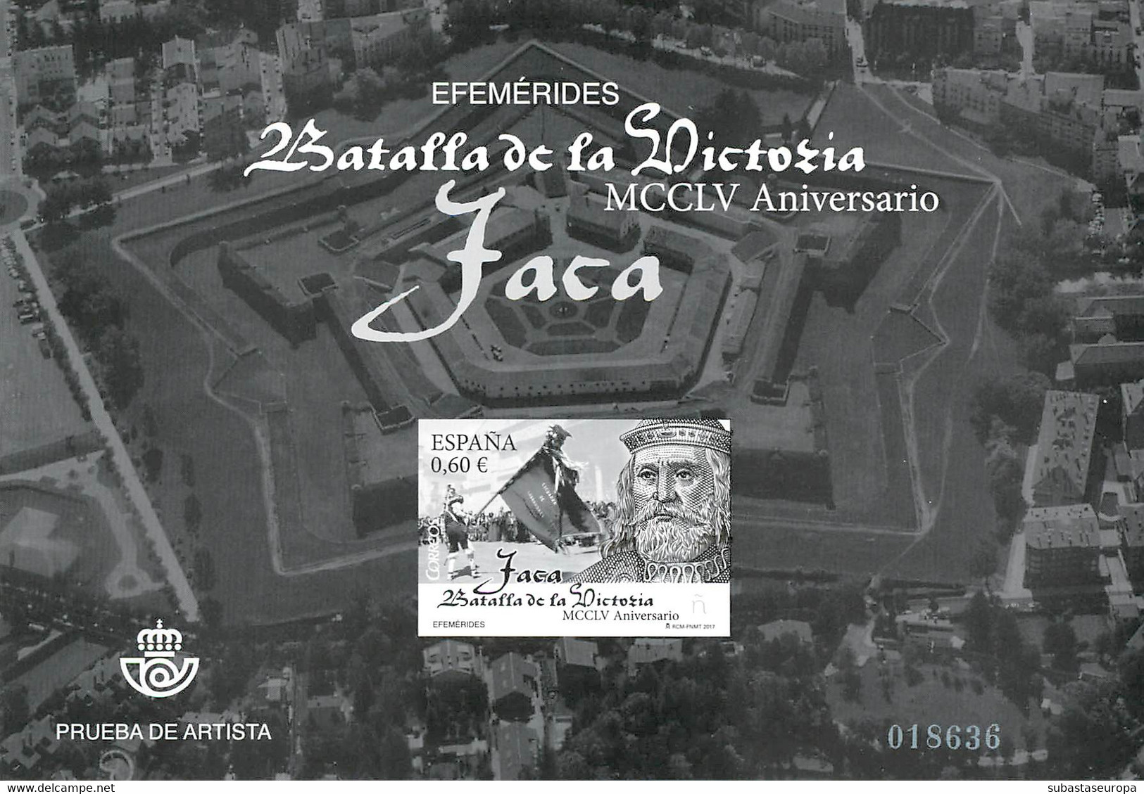 España. Prueba De Lujo Nº 130 Victoria Jaca 2017 - Commemorative Panes