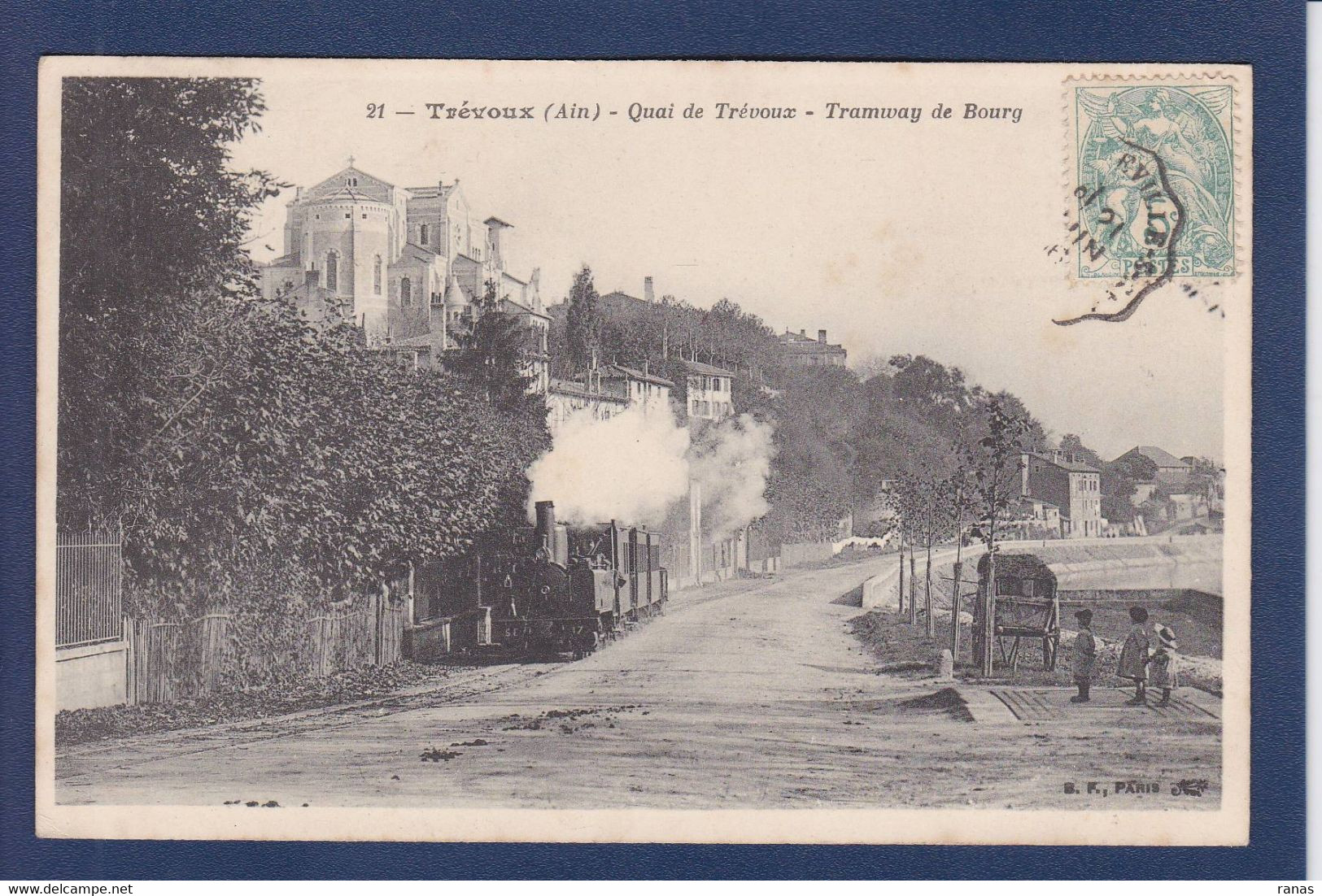 CPA [01] Ain > Trévoux Gare Chemin De Fer Train Tramway Circulé - Trévoux