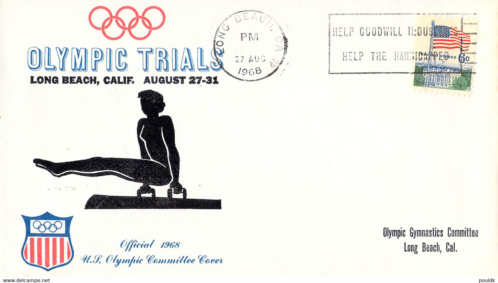 USA Cover Olympic Trials 1968 Long Beach, CA (DD25-37) - Otros & Sin Clasificación