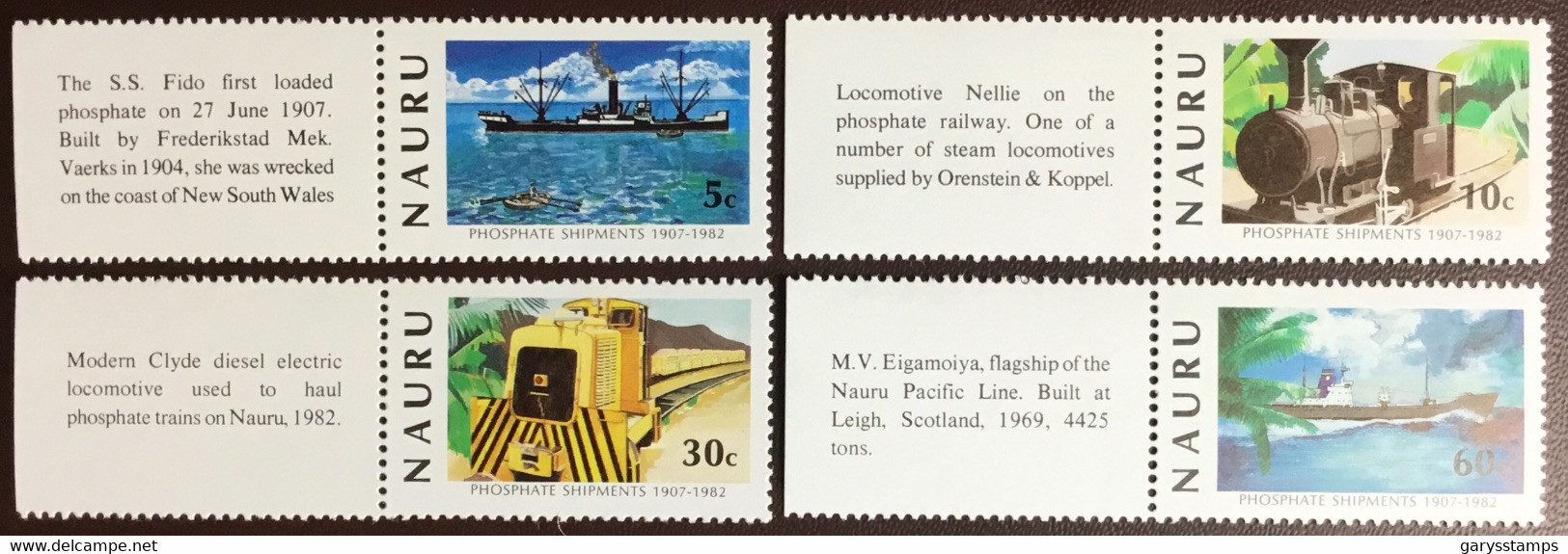 Nauru 1982 Phosphate Shipments MNH - Nauru