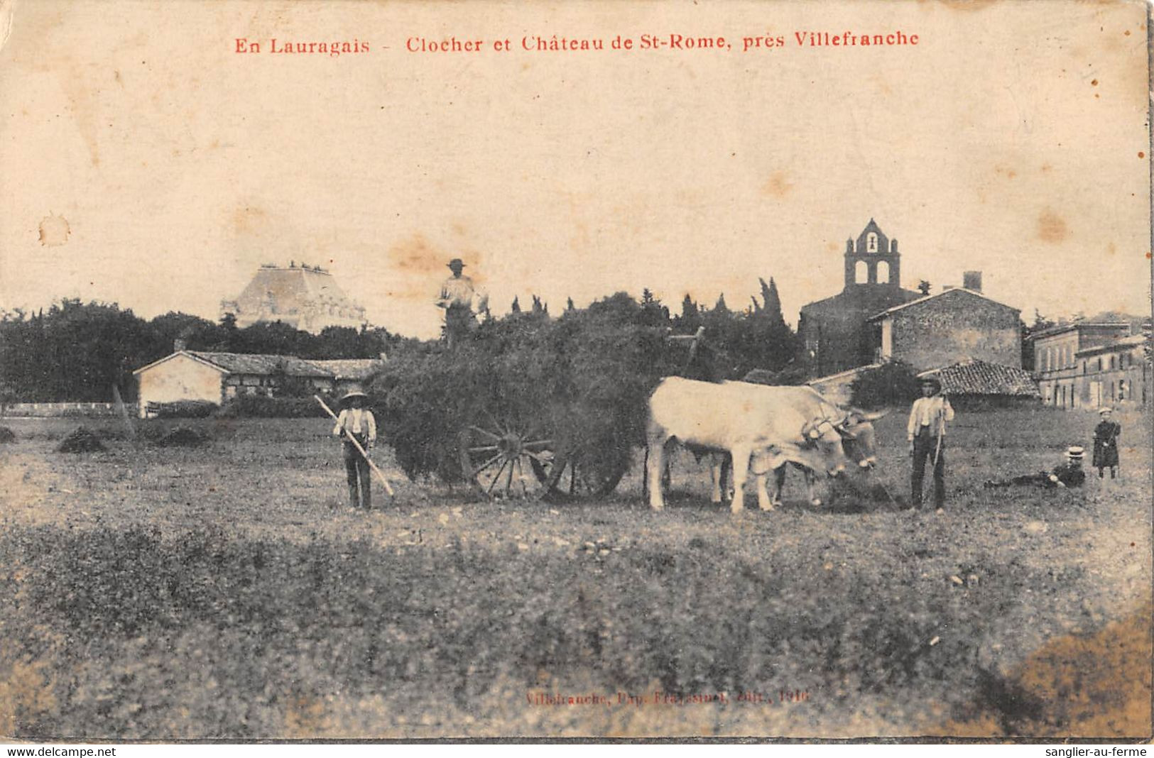 CPA 31 EN LAURAGAIS CLOCHER ET CHATEAU DE SAINT ROME PRES VILLEFRANCHE - Autres & Non Classés