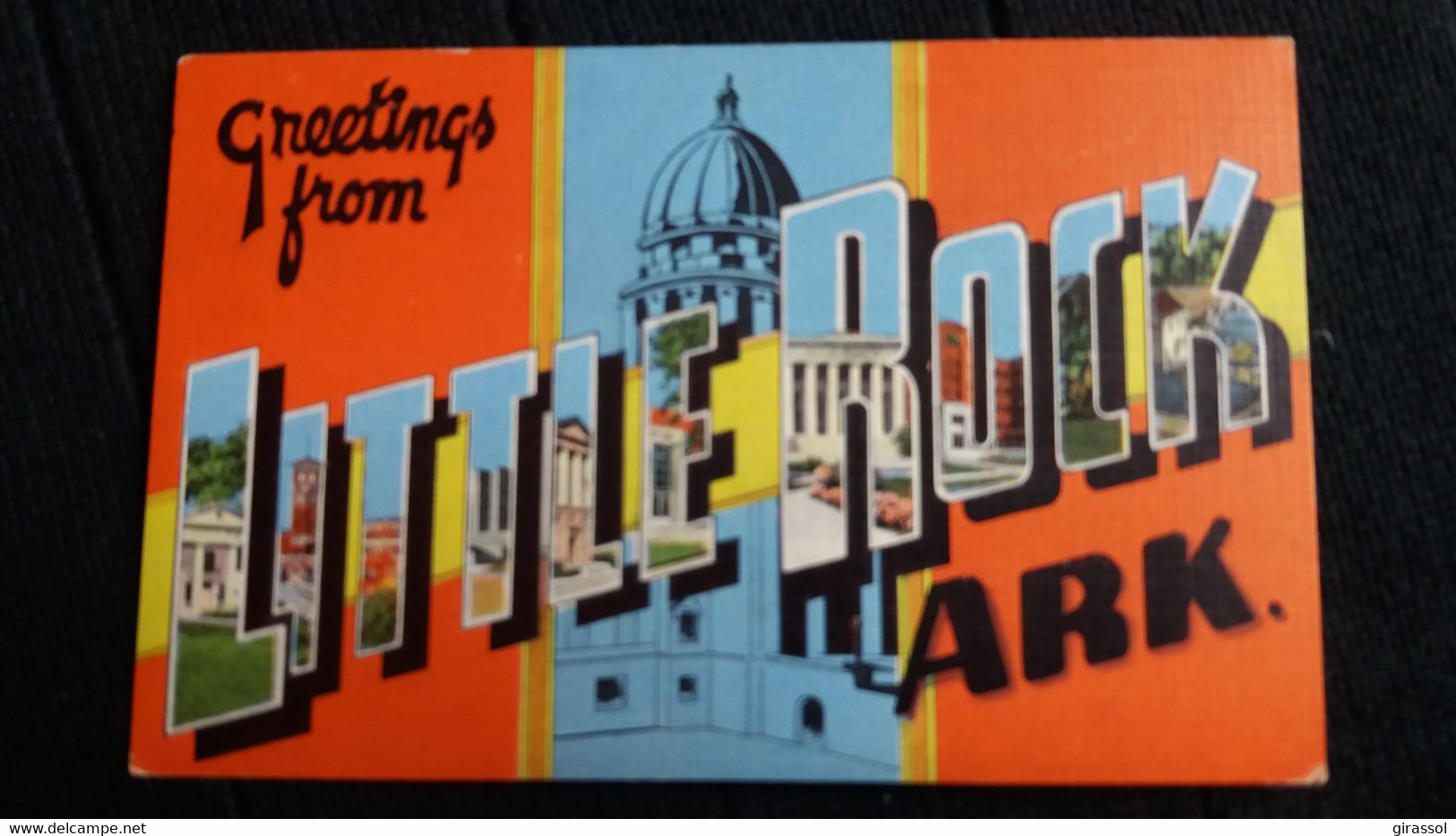 CPA GREETINGS FROM LITTLE ROCK ARKANSA    LETTRES  ED NATURAL COLOR POST CARD  USA - Little Rock