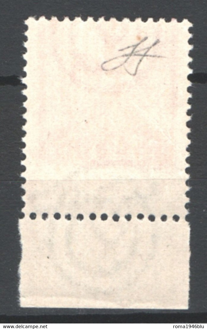 REPUBBLICA 1946 DEMOCRATICA 10 L. FORTEMENTE SPOSTATA ** MNH SASS. 559u FIRMATA FERRARIO - Variétés Et Curiosités