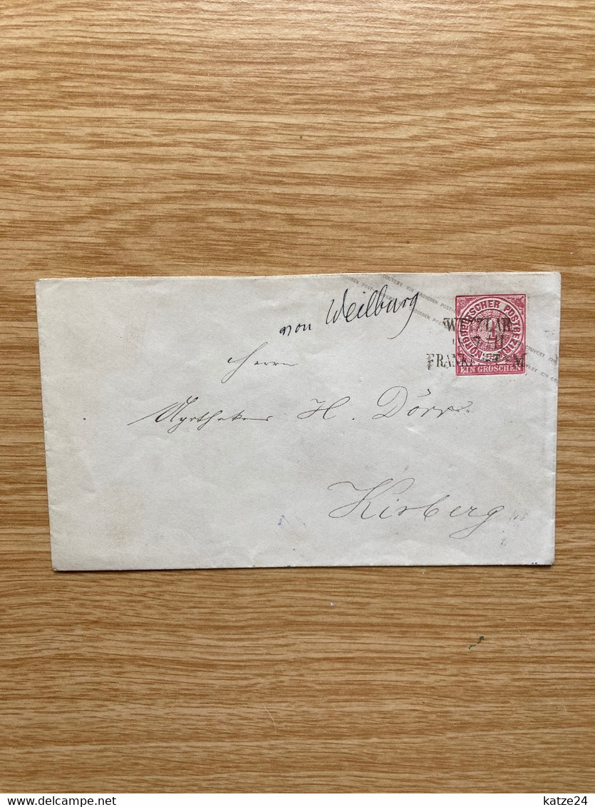 Preussen Stempel "Wetzlar - Frankfurt A/M." - Entiers Postaux