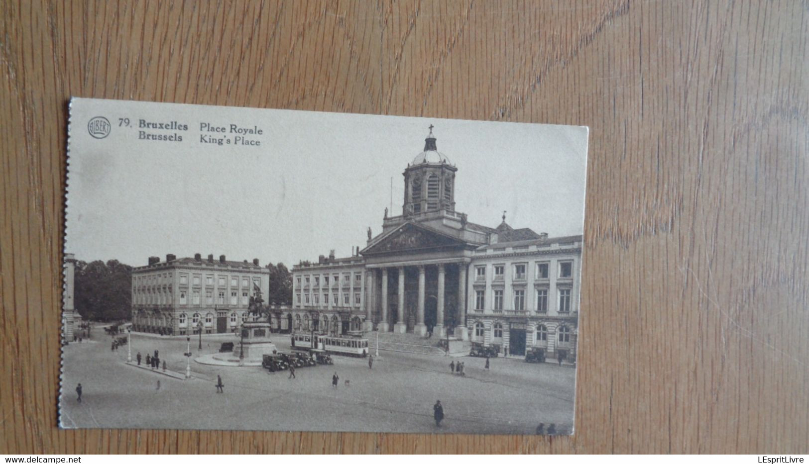 BRUXELLES Place Royale Tram Tramways Animée Brussel Brussels  België Belgique Carte Postale Post Card - Vervoer (openbaar)