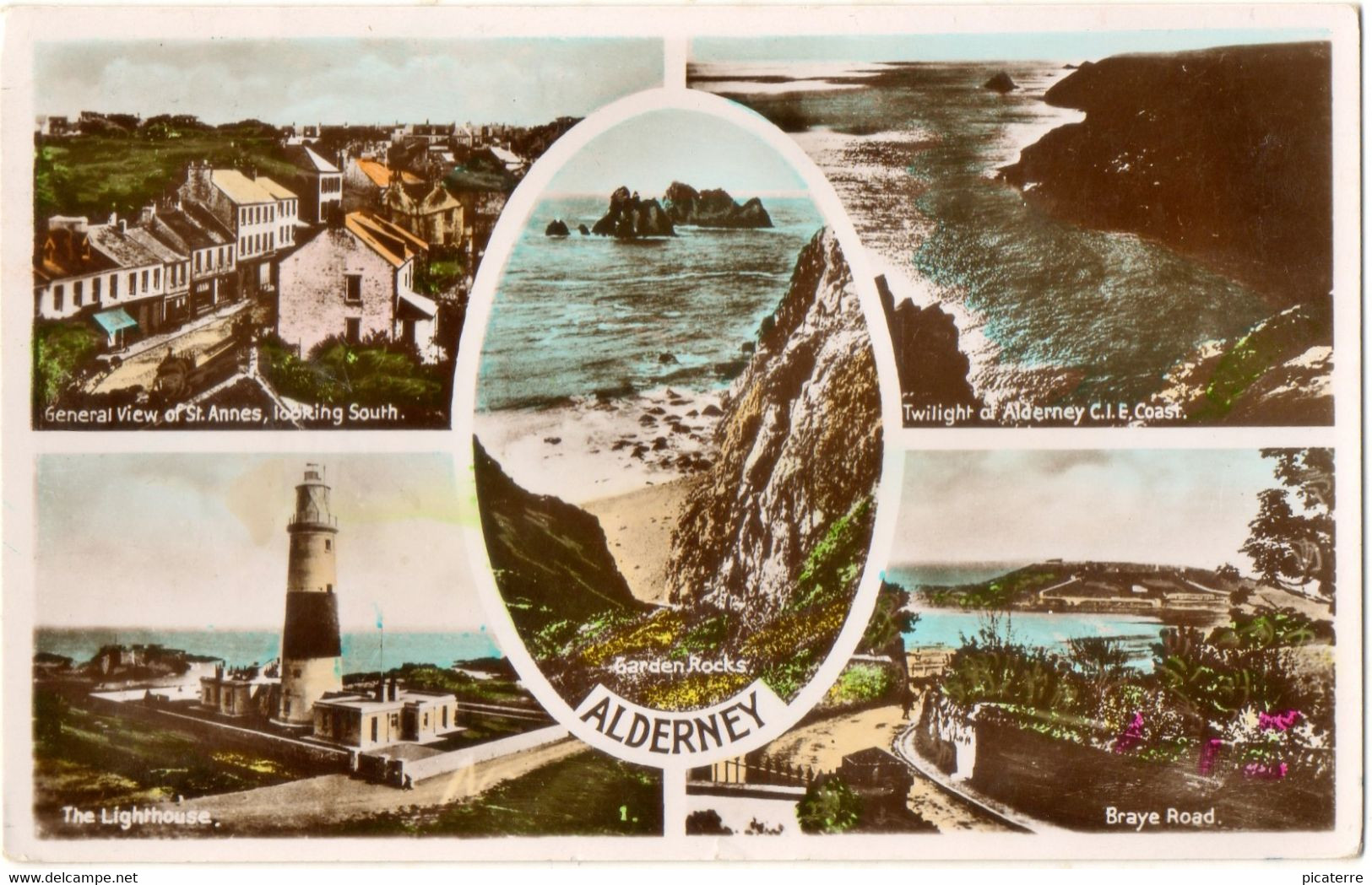 ALDERNEY-Ile Aurigny-5 Vues- St.Annes, Le Phare-5 Views Of St.Annes,Lighthouse,Garden Rocks(BB London) - Alderney