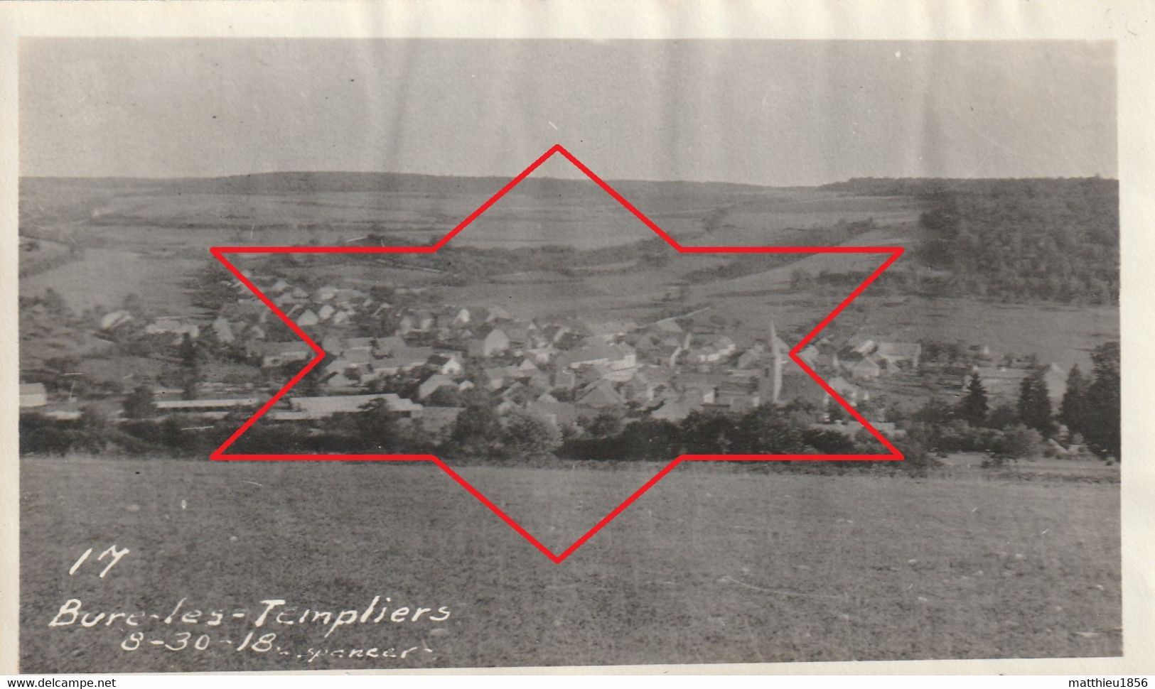 Photo Aout 1918 BURE-LES-TEMPLIERS - Une Vue (A232, Ww1, Wk 1) - Otros & Sin Clasificación