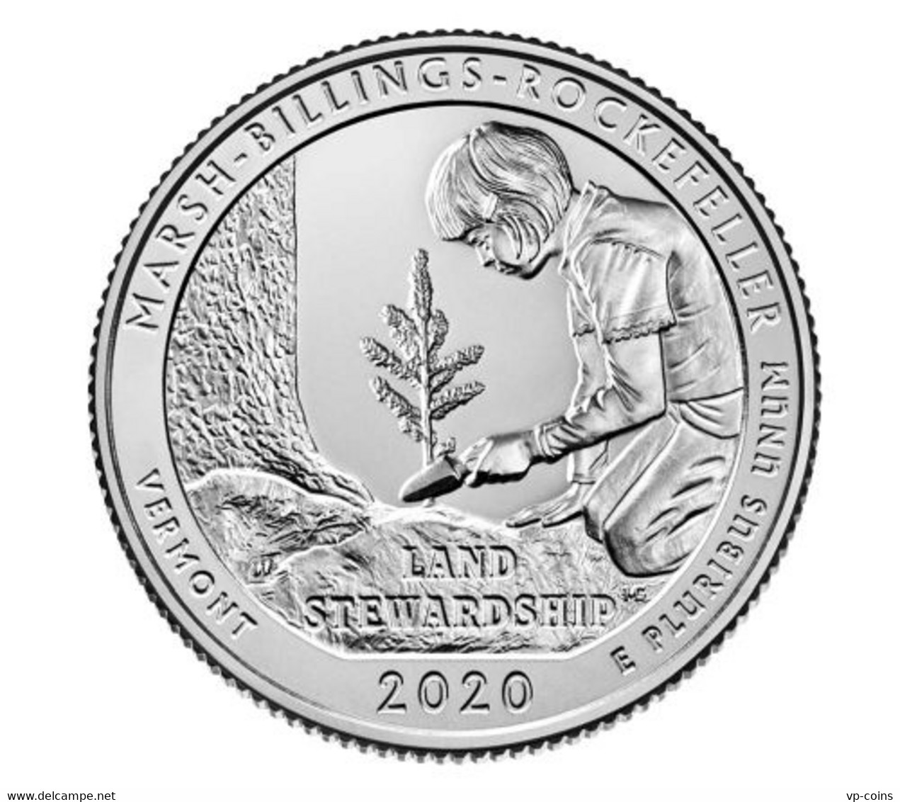 US 25 Cents (quarter) 2020 D UNC 54th Park - Marsh Billings Rockefeller National Historical Park - 2010-...: National Parks