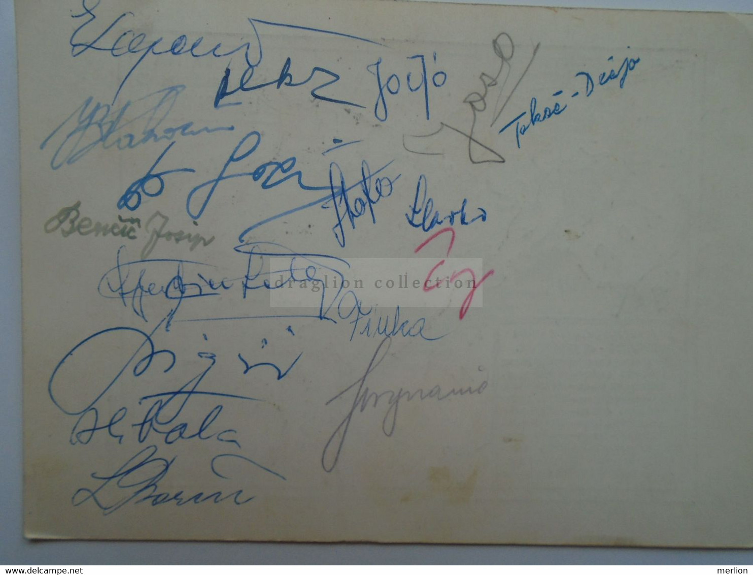 D182699 Yugoslavia Map Esperanto - Federatiovo Popola Respubliko Jugoslavio -cancel Ljubljana  1951 Many Autographs - Esperanto