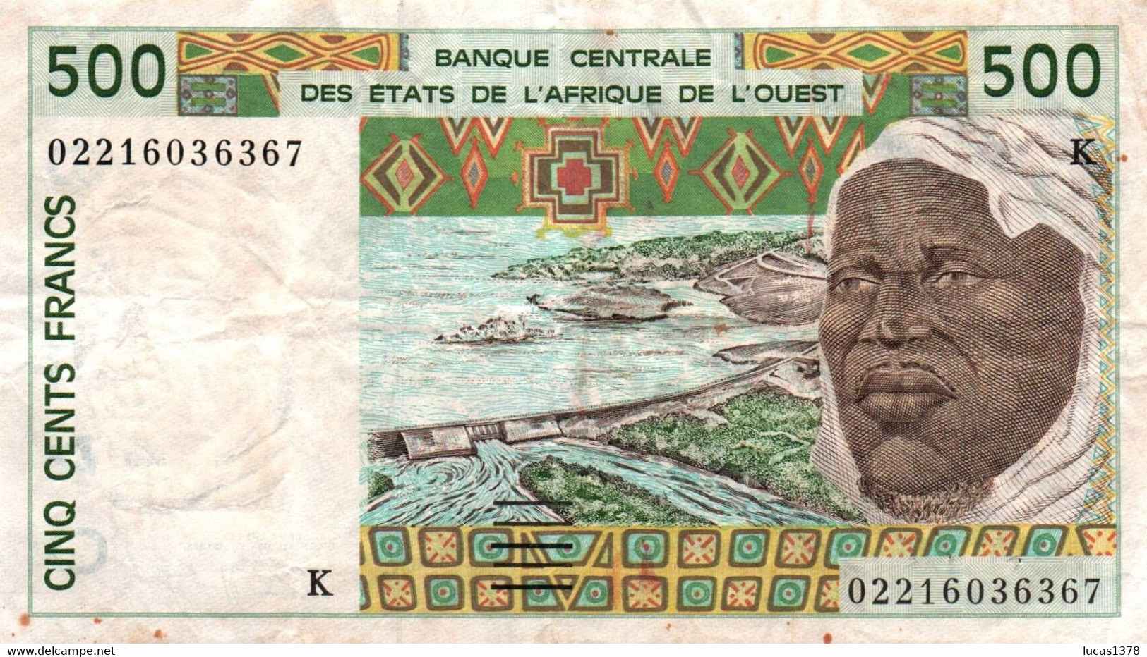 Billet 500 Francs Banque Centrale Des Etats De L'Afrique De L'Ouest / PAS DE TROU - West African States