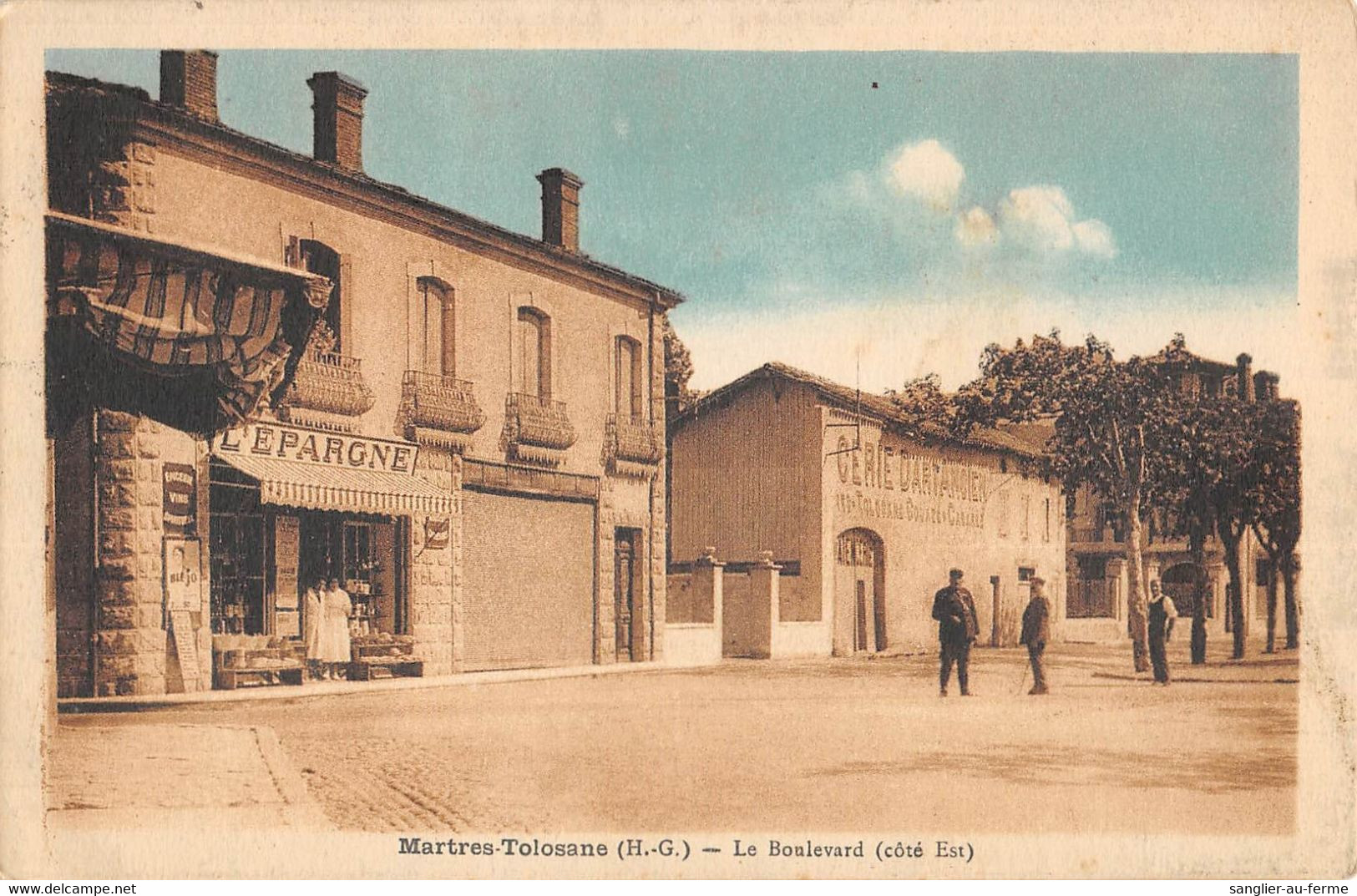 CPA 31 MARTRES TOLOSANE LE BOULEVARD COTE EST - Sonstige & Ohne Zuordnung