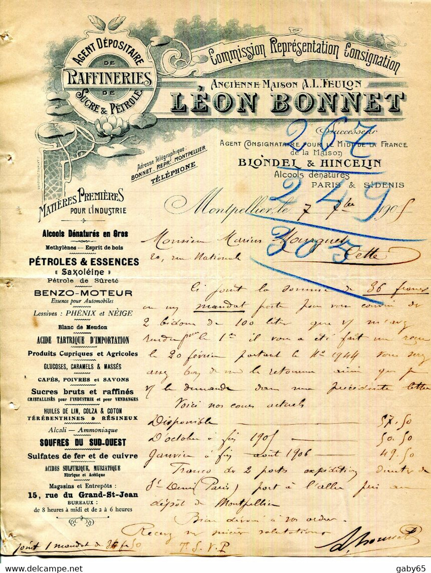 PARIS.SAINT DENIS.AGENT DEPOSITAIRE DE RAFFINERIES DE SUCRE & PETROLE.LEON BONNET. - Transportmiddelen