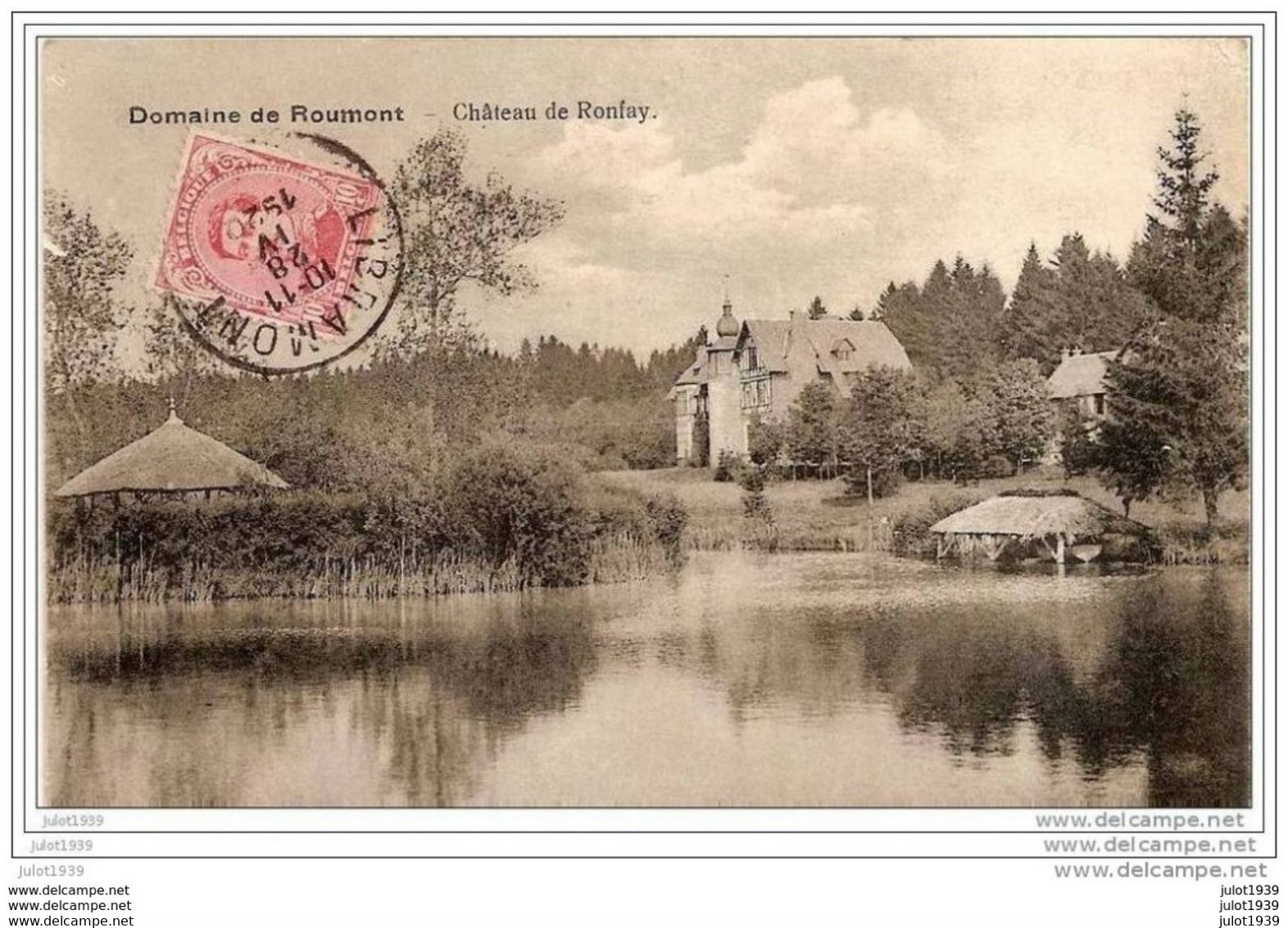 LIBIN ..-- Château De RONFAY . 1920 Vers SCHAERBEEK ( Mr Louis BAERT , Tapissier ) . Voir Verso . - Libin