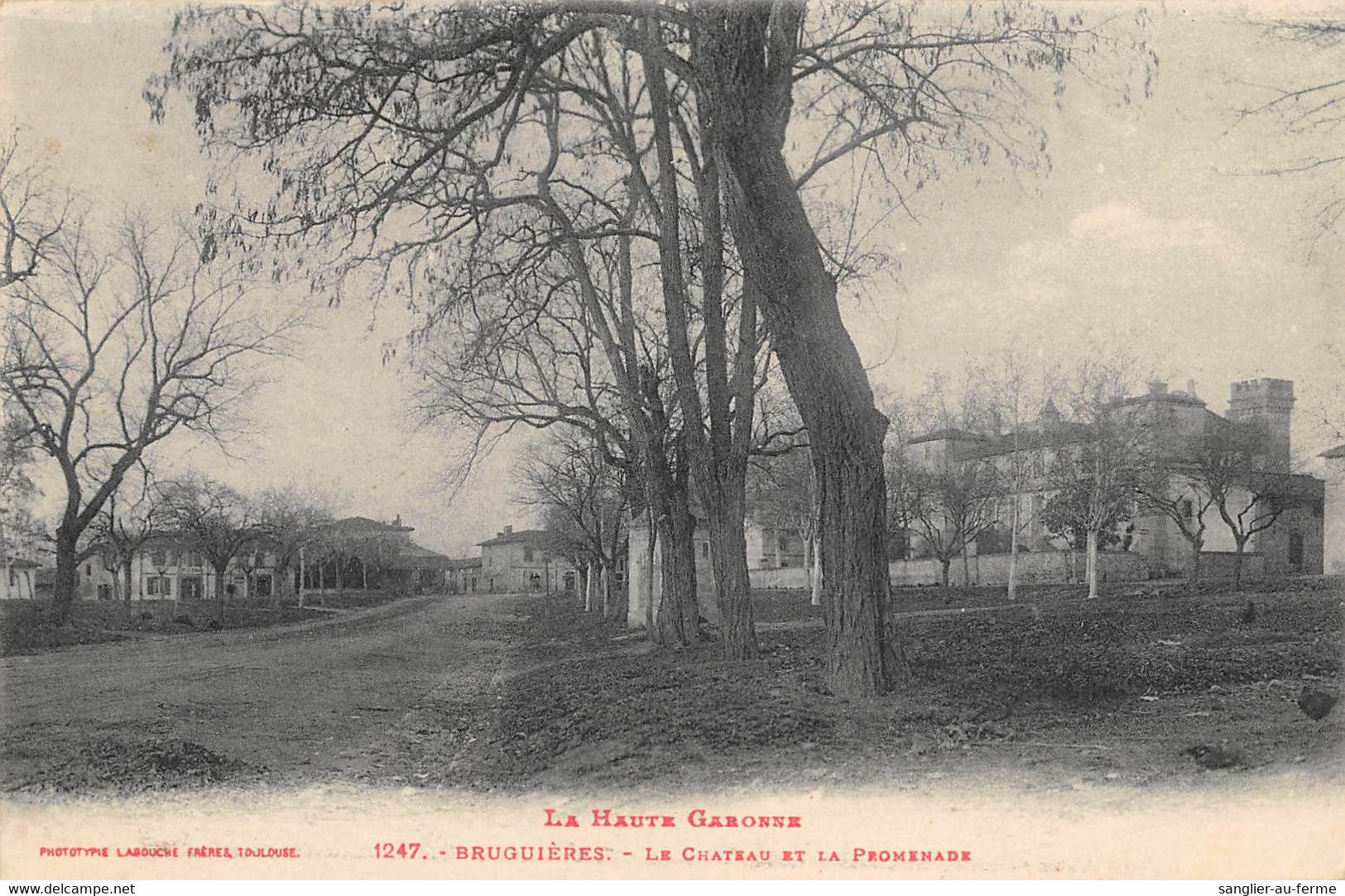 CPA 31 BRUGUIERES LE CHATEAU ET PROMENADE - Autres & Non Classés