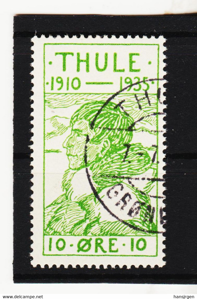 22E855 GRÖNLAND THULE1935  Michl  1  Gestempelt ZÄHNUNG SIEHE ABBILDUNG - Thule