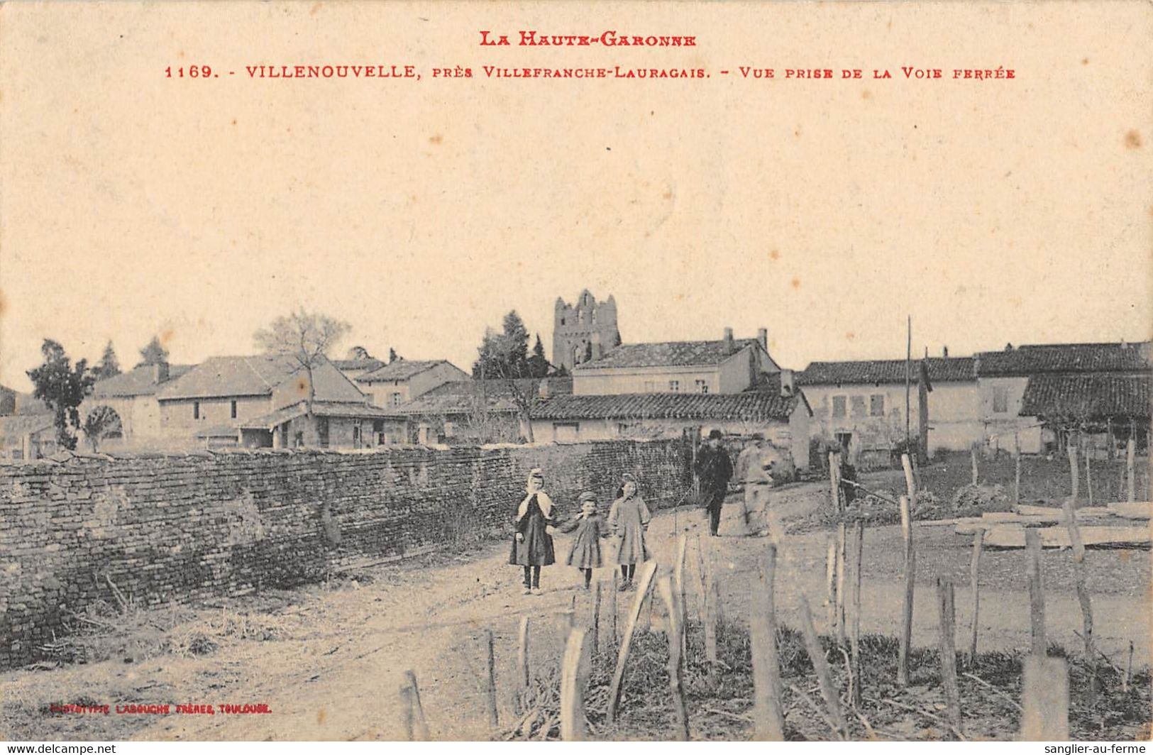 CPA 31 VILLENOUVELLE VUE PRISE DE LA VOIE FERREE - Autres & Non Classés