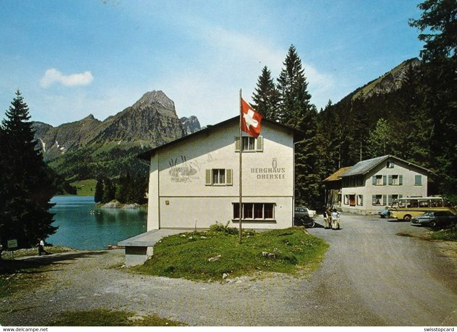 NÄFELS Obersee Mit Brünnelistock Berghaus Obersee Auto Bus - Näfels