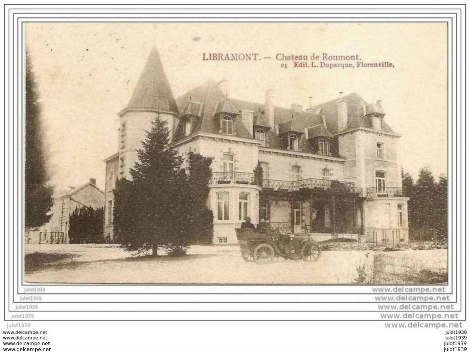 LIBIN ..-- ROUMONT ..-- OLDTIMER . LIBIN ..-- 1905 Vers BARON DE BUFFIN , Château Du BOIS D' ARLON . Voir Verso . - Libin