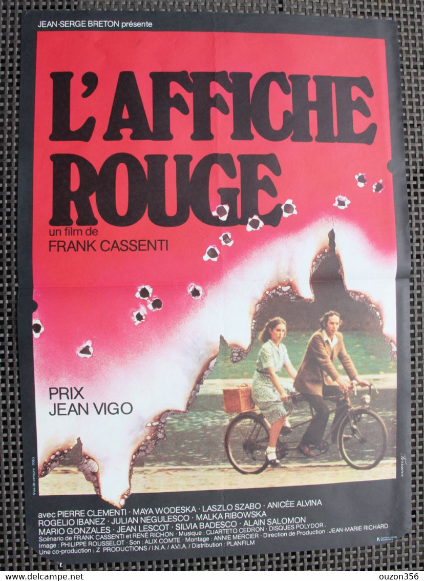 Affiche Film L'Affiche Rouge De Frank Cassenti (défauts) - Affiches