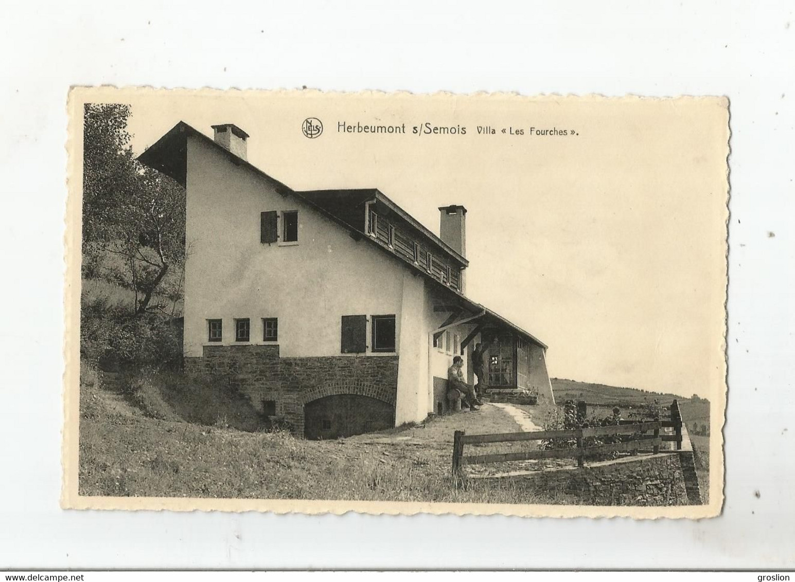 HERBEUMONT SUR SEMOIS CARTE PHOTO VILLA "LES FOURCHES"  PETITE ANIMATION - Herbeumont