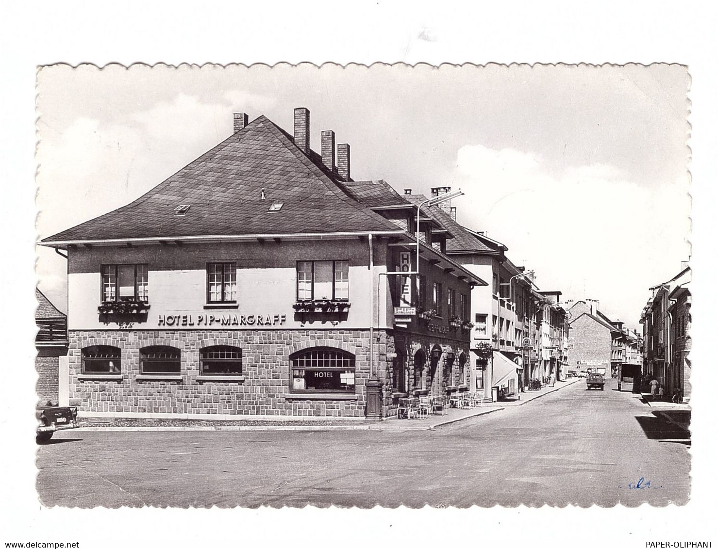 B 4780 SANKT VITH, Hotel Pip-Margraff, Rathausstrasse, 1961, Rücks. Klebereste - Saint-Vith - Sankt Vith