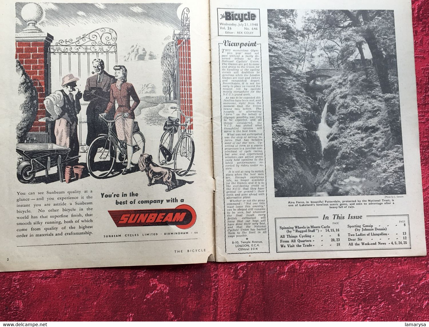 1948 N° 646 The Bicycle--vélo Bicyclette-reliables Accessoire-pumps-PHOTOS-Textes-jeux-Publicités-Cycle Cyclisme-English - Sport