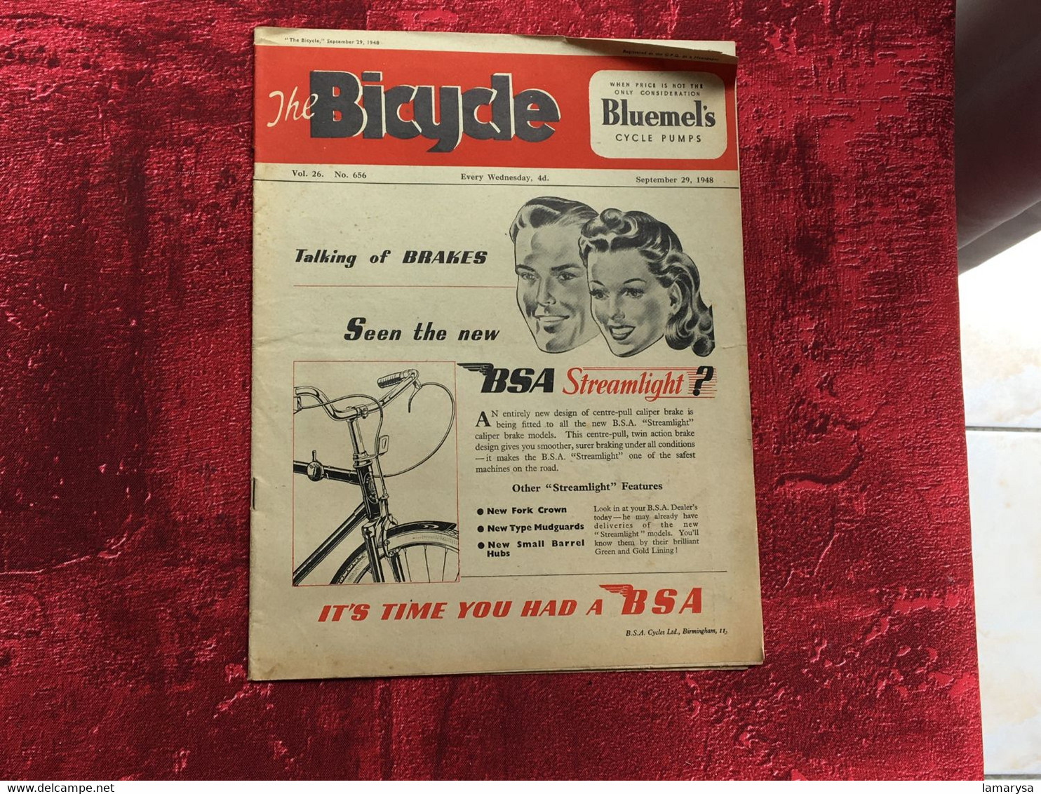 1948 N° 656 The Bicycle--vélo Bicyclette-reliables Accessoire-pumps-PHOTOS-Textes-jeux-Publicités-Cycle Cyclisme-English - Deportes