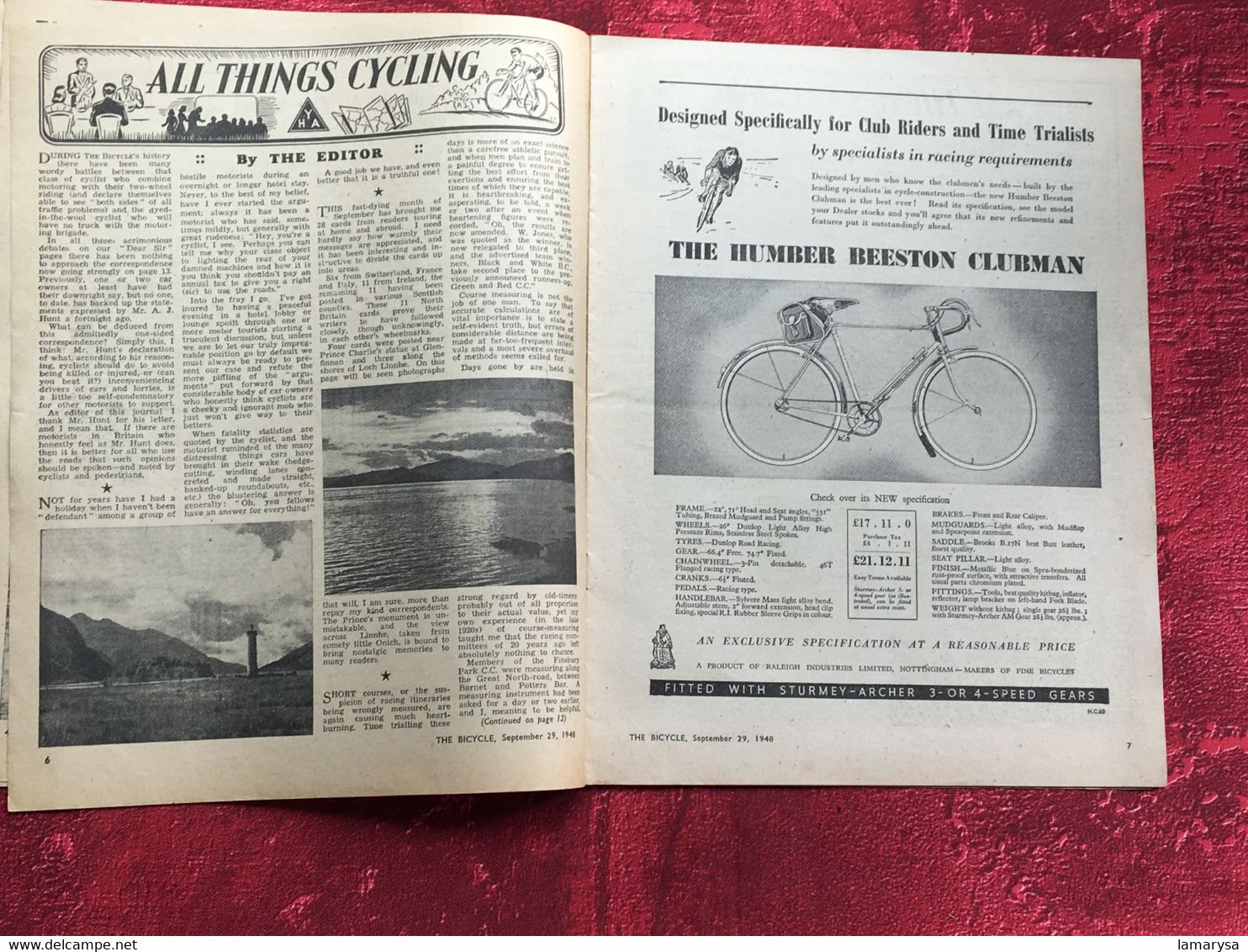 1948 N° 656 The Bicycle--vélo Bicyclette-reliables Accessoire-pumps-PHOTOS-Textes-jeux-Publicités-Cycle Cyclisme-English - Sports