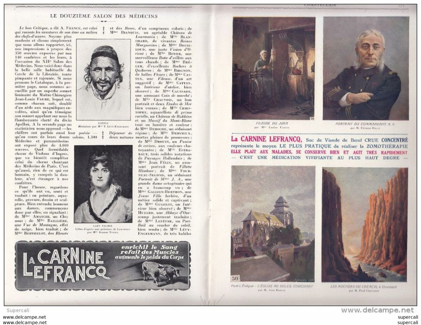 RT27.270  CHANTECLAIR.REVUE  ART.ET LIT.N°284.JAN.1932.DOUZIEME SALON DES MEDECINS.ARBOIS.MOULIN SUR LA LUCE.MONTREUIL-B - Otros & Sin Clasificación