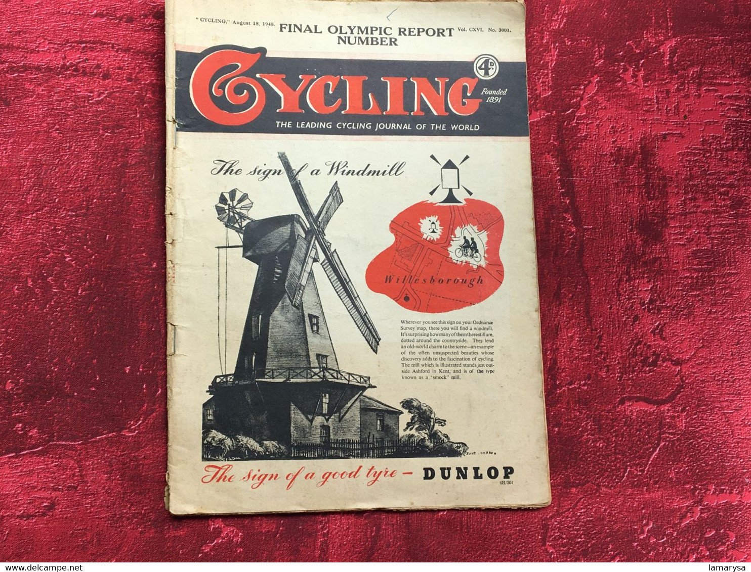 1948 N°3001 Cycling- Bicycle--vélo Bicyclette-reliables Accessoire-pumps-PHOTOS-Textes-Publicités-Cycle Cyclisme-English - Sports