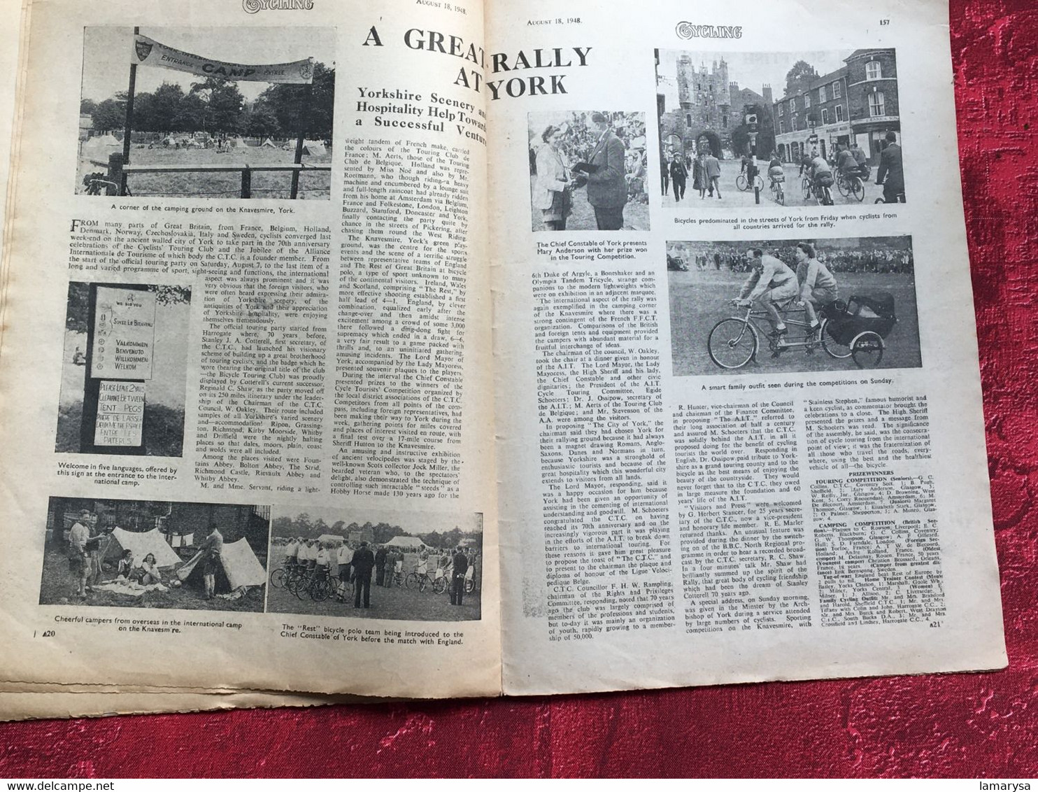 1948 N°3001 Cycling- Bicycle--vélo bicyclette-reliables accessoire-pumps-PHOTOS-Textes-Publicités-Cycle Cyclisme-English
