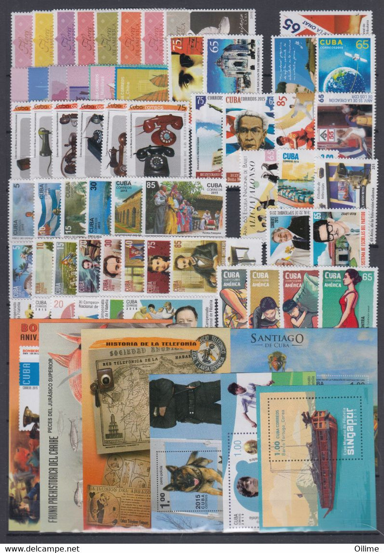 CUBA EMISIONES DE 2015. MNH. VALOR CATÁLOGO EDIFIL 160 € - Años Completos