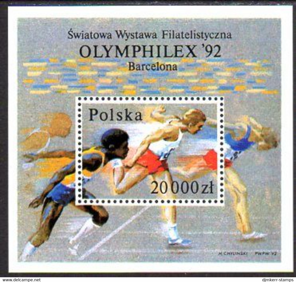 POLAND 1992 Olymphilex Block  MNH / **.  Michel Block 118A - Nuevos